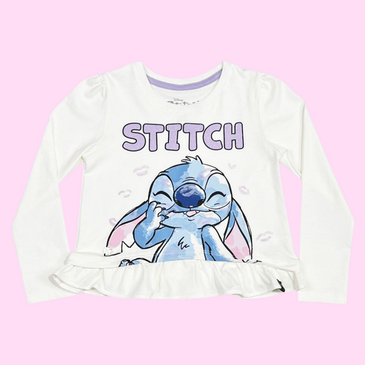 POLO MANGA LARGA STITCH MARFIL