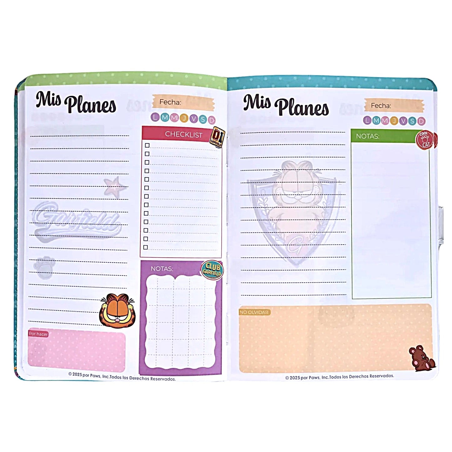 AGENDA IMANTADA GARFIELD
