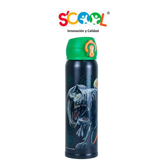 BOTELLA ACERO 420ML SCOOL - JURASSIC