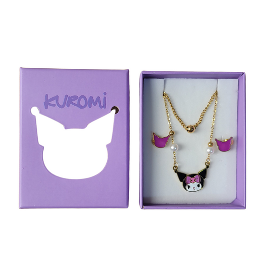 SET ARETES Y COLLAR - KUROMI