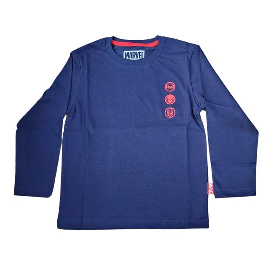 POLO SPIDER MAN MANGA LARGA AZUL MARINO